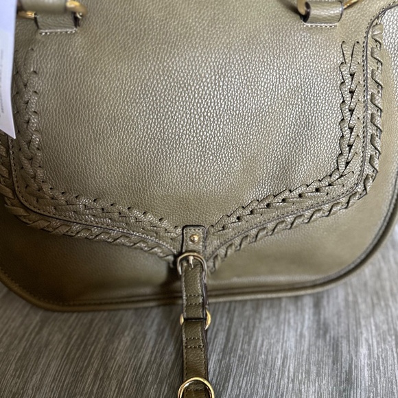 Justfab Army Green Fashionable Satchel - Picture 3 of 6